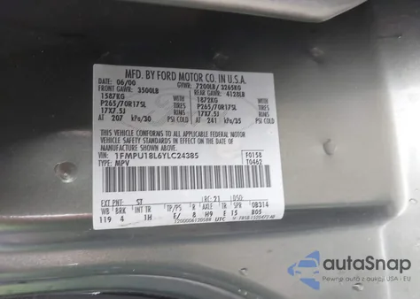 2000 Ford Expedition Eddie Bauer из США, поврежденный, VIN 1FMPU18L6YLC24385